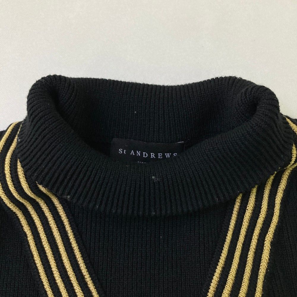 サイズ：S ST ANDREWS セントアンドリュース  ニット ハイネック 長袖ワンピース  ブラック系 [240101457416] ゴルフウェア レディース ストスト サイズ：S ST ANDREWS セントアンドリュース ニット ハイネック