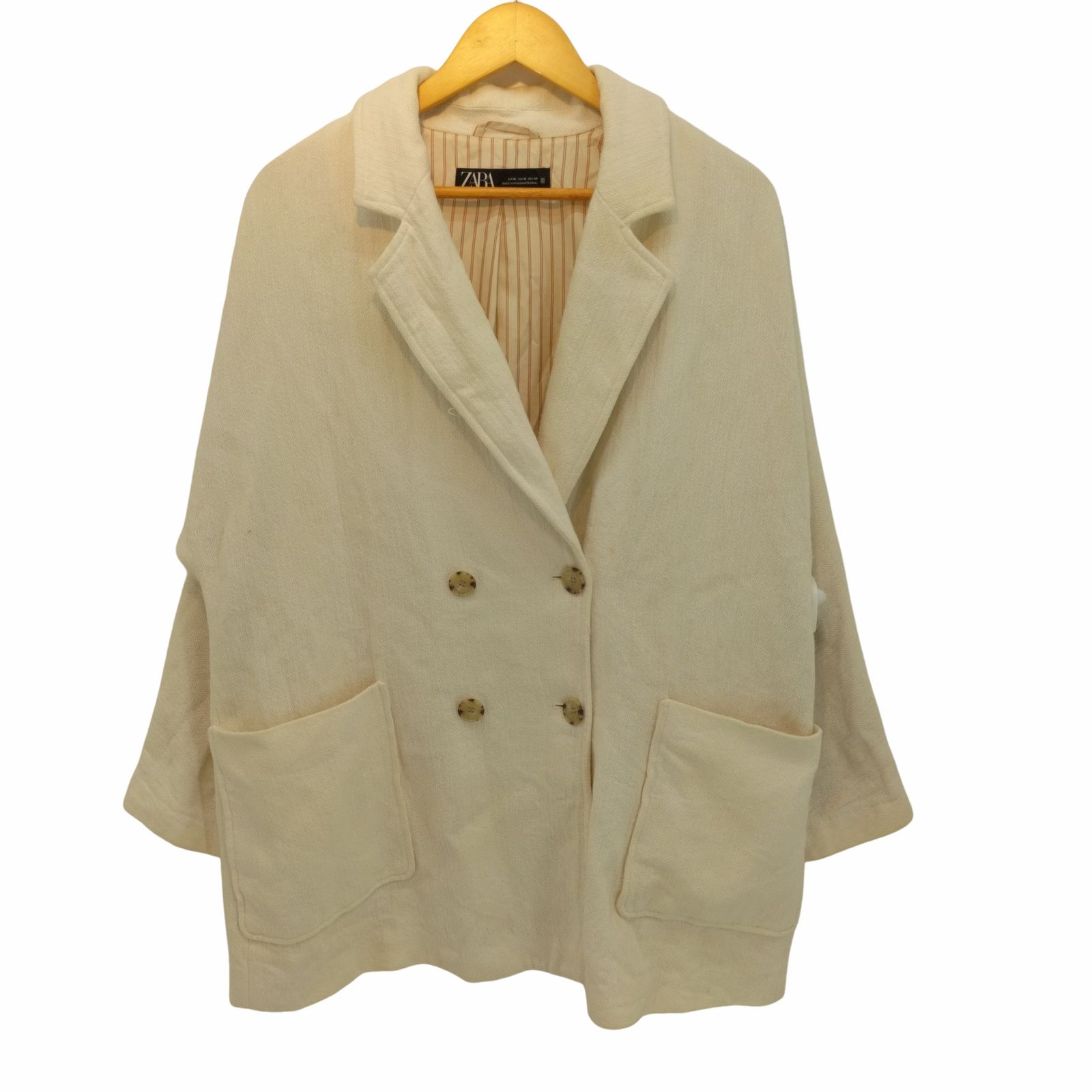 ザラ ZARA RUSTIC COAT ダブルテーラードジャケット レディース