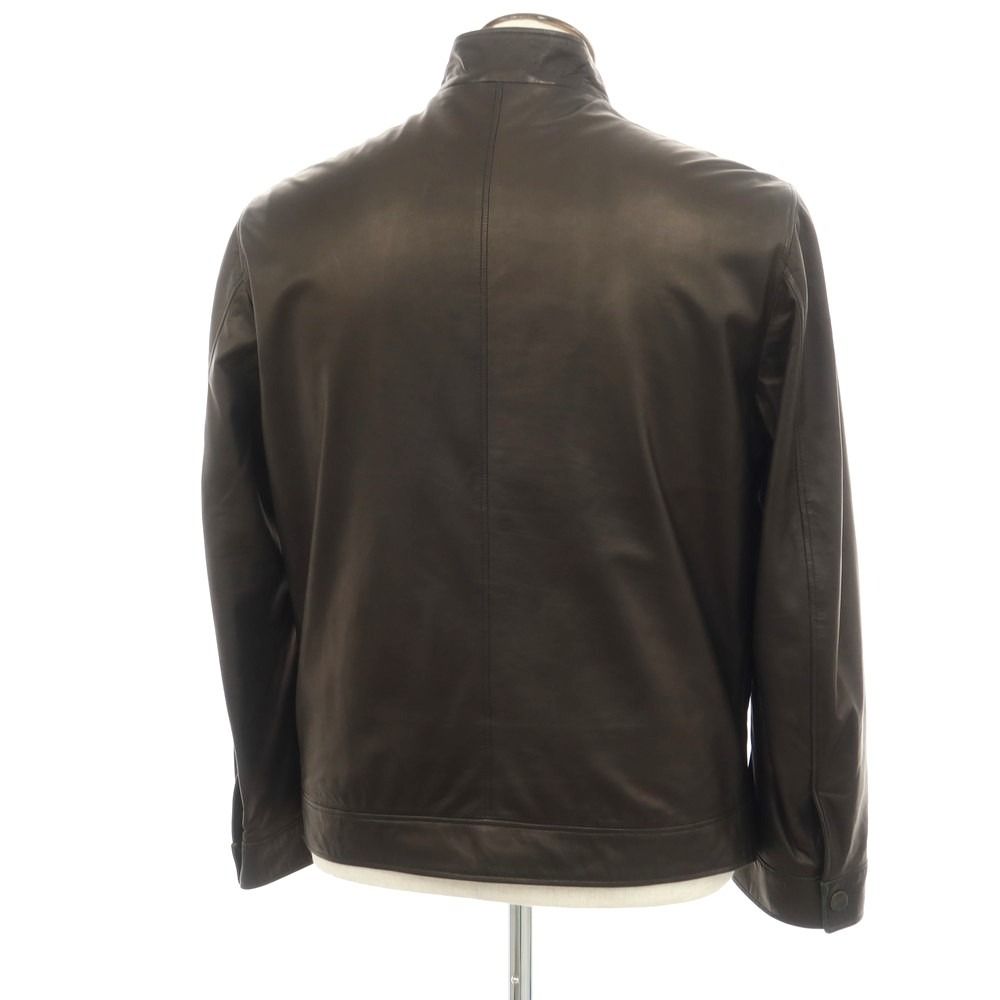 中古】クルチアーニ CRUCIANI ジップアップ レザーブルゾン ブラック 