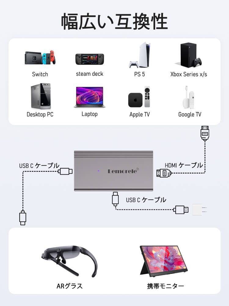 人気商品】Nreal ARグラス/スマートグラス Air有線でデータ転送・変換