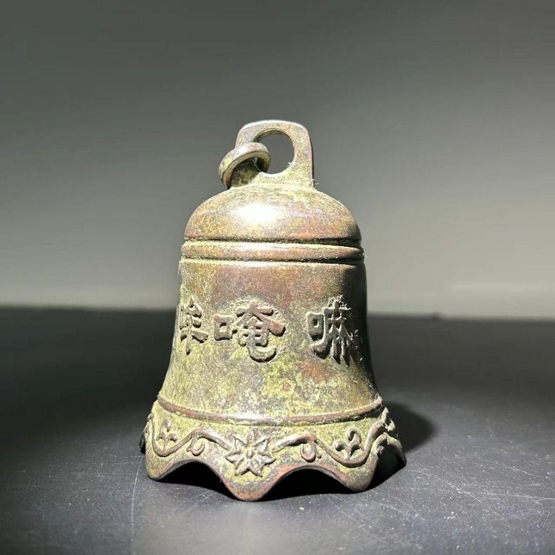 銅器 鐘編 書道具 文房具 置物 装飾品 工芸品 美術品 銅製 鈴六字真言銅鐘 掛鈴 装飾品工芸品 置物 - メルカリ