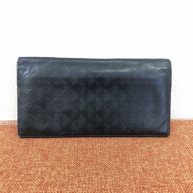 値下げ】EMPORIO ARMANI エンポリオ アルマーニ ブラックレザー 長財布