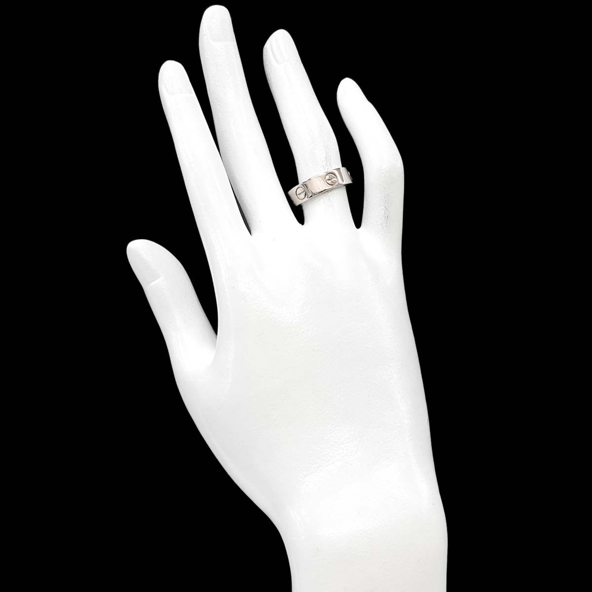 カルティエ Cartier ラブ リング 750 #53. カルティエ Cartier ラブ #49 リング ハーフ ダイヤ K18 WG