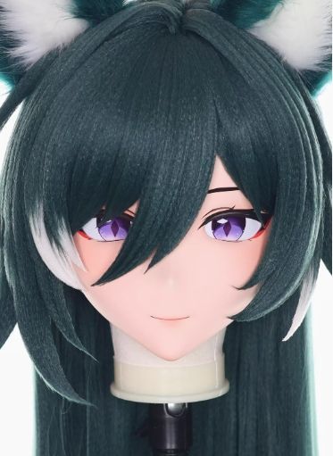 ☆即納 全頭マスク カツラ付き ロック付き NO.343 フリーサイズ ドール  