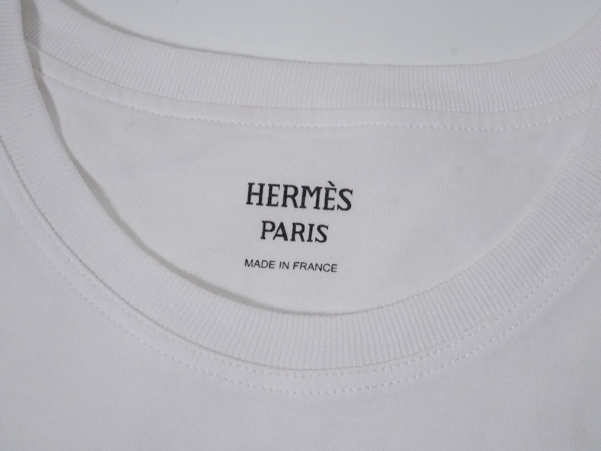 HERMESエルメス 2023SS 3E4620DL H刺繍ポケットTシャツ[LTSA78717] HERMESエルメス 2023SS 3E4620DL H刺繍ポケットTシャツ【38