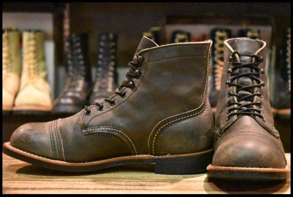 7D 20年 レッドウィング 8086 アイアンレンジャー チャコール ラフ＆タフ キャップトゥ 編み上げ ブーツ redwing HOPESMORE FF424