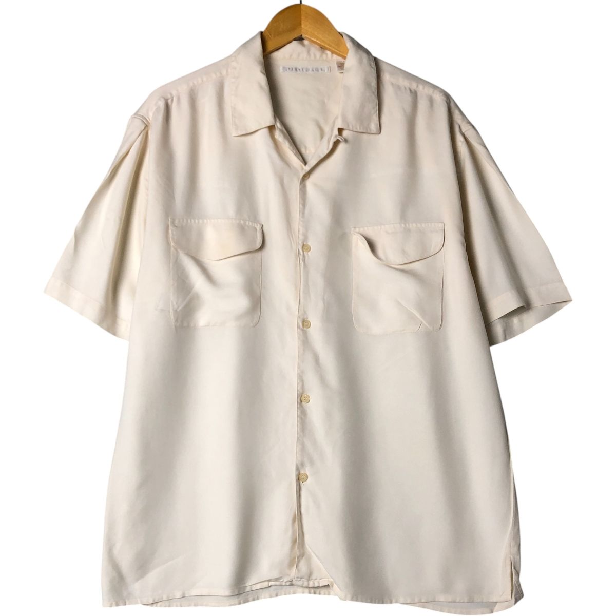 1990's~ PERRY ELLIS 開襟 オープンカラー 半袖 シルクシャツ 古着 90年代 ペリーエリス PERRY ELLIS 半袖 オープンカラー