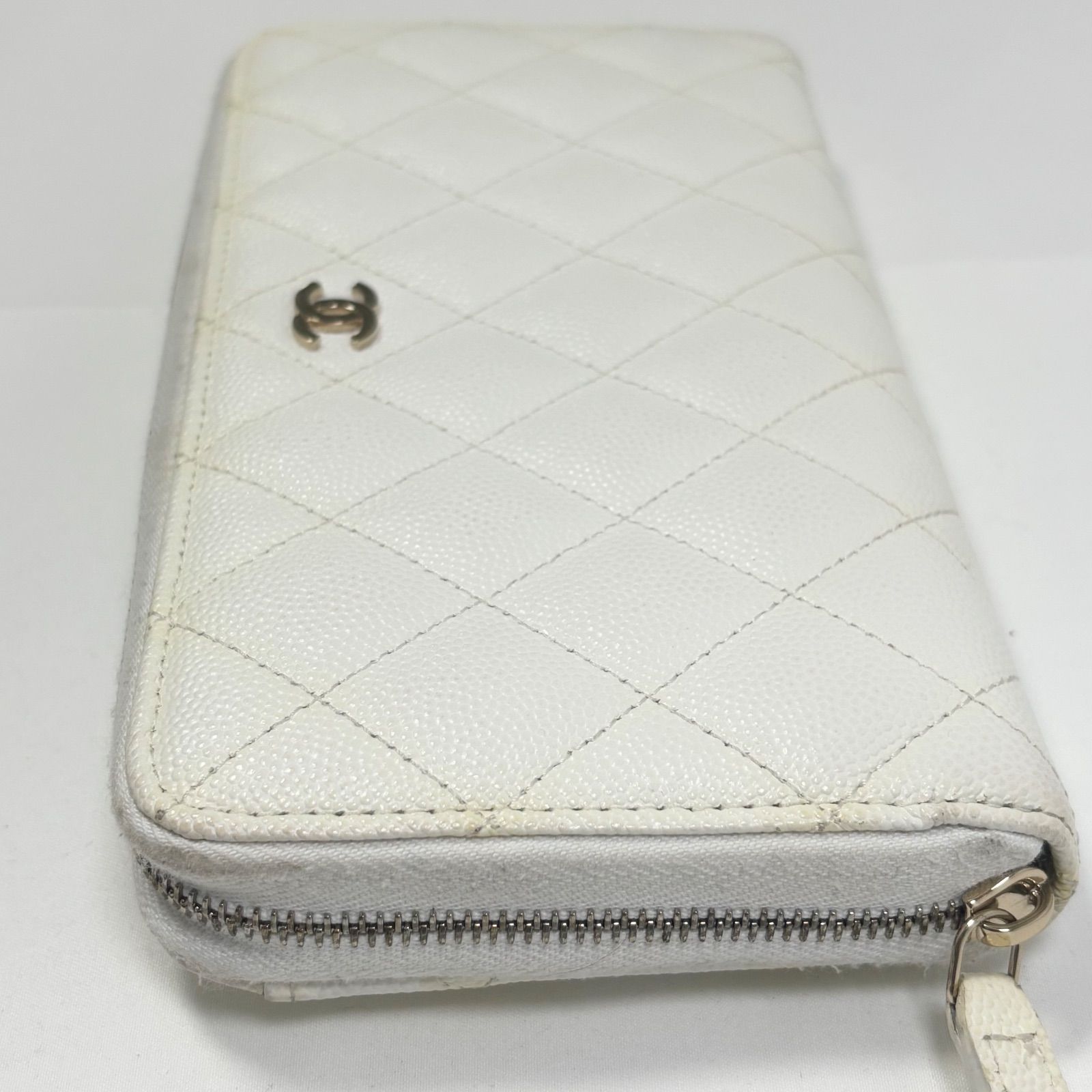 CHANEL ホワイト 長財布 送料無料】CHANEL/シャネル/長財布/サイフ/ウォレット/マトラッセ