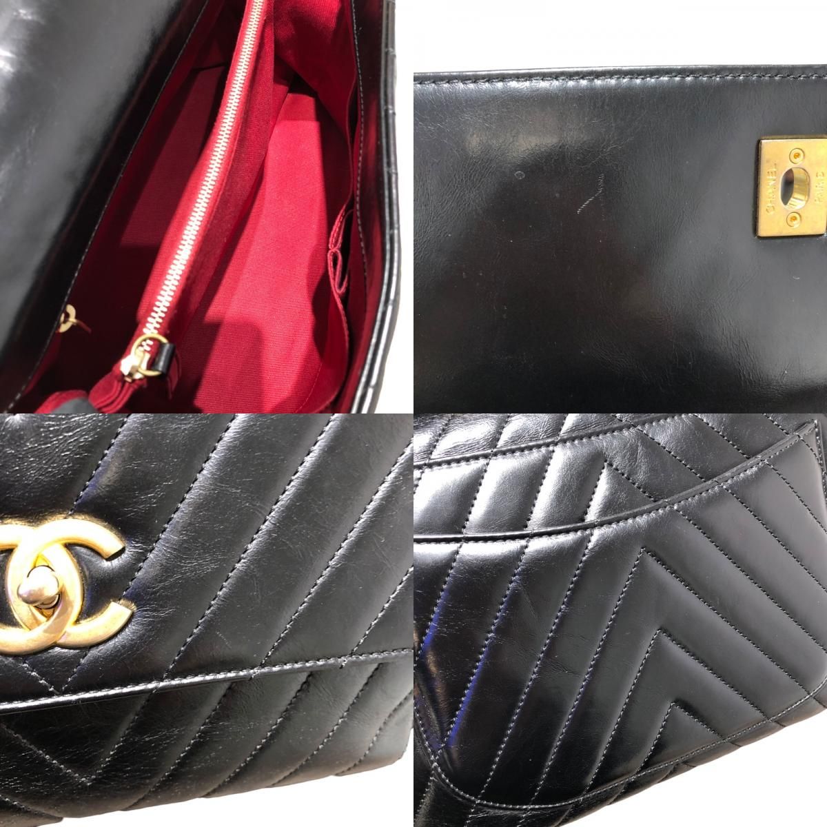 シャネル CHANEL ココハンドル32 Vステッチ A92992 ブラック×GD金具 カーフスキン レディース ショルダーバッグ