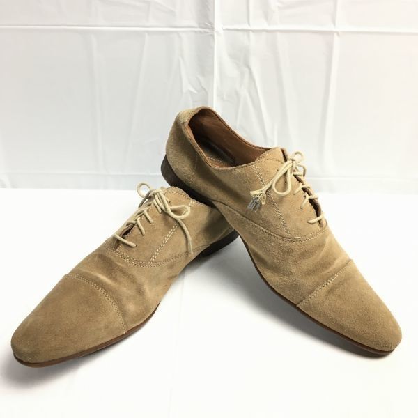 交換OK ZARA BLACK TAG サイズ43 27.5 仕様 ストレートチップ ビジネスシューズ ベージュ|men s 管NO.ZE-69<sale>