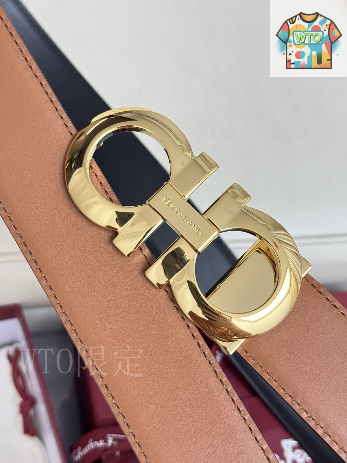 Salvatore Ferragamo レザー ベルト 85cm Salvatore Ferragamo レザー ベルト 85cm