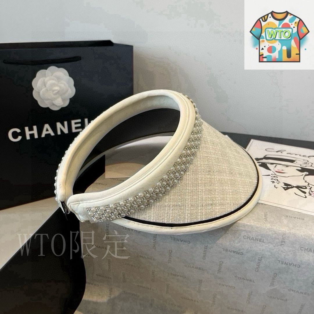 【パールが上品♪エレガントなデザイン】シャネル ヘッドバンド 今日特価】Chanel パール ヘッドバンド兼用サンハット - メルカリ