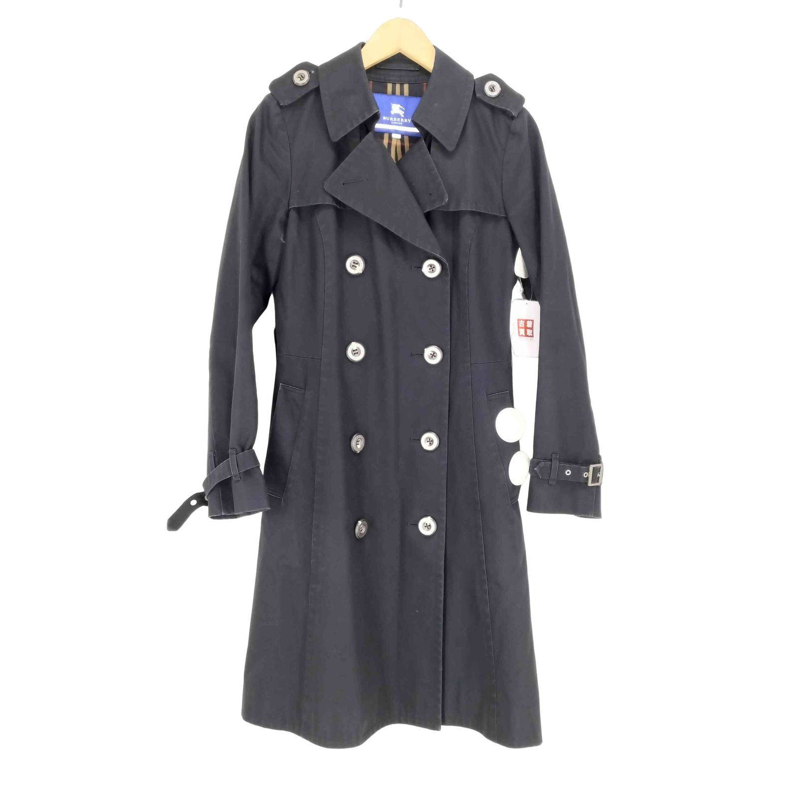 バーバリーブルーレーベル BURBERRY BLUE LABEL 裏地ノヴァチェックトレンチコート レディース 38