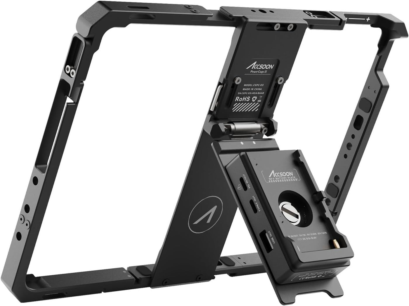 新着商品 II ACCO4 NP-F バッテリープレートアダプター付き PowerCage iPad Pro-10 保護ケージ iPad iPad Accsoon Air iPad Pro に対応した調節 な保護ケース-使いやすい