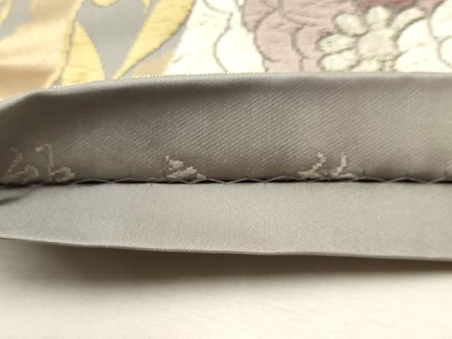 平和屋着物●西陣　河合美術織物謹製　六通柄袋帯　能衣錦　金銀糸　正絹　逸品　CAAV6938hy 平和屋着物○西陣 河合美術織物謹製 六通柄袋帯 能衣錦 金銀糸 正絹