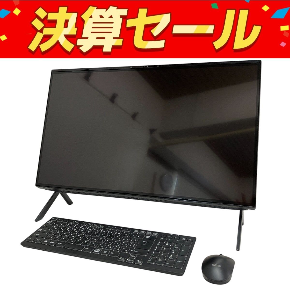 FUJITSU F95H2BE デスクトップPC Core i7-1260P 16GB SSD 512GB HDD 1TB WIN11 27インチ WQHD 良好 T9971061