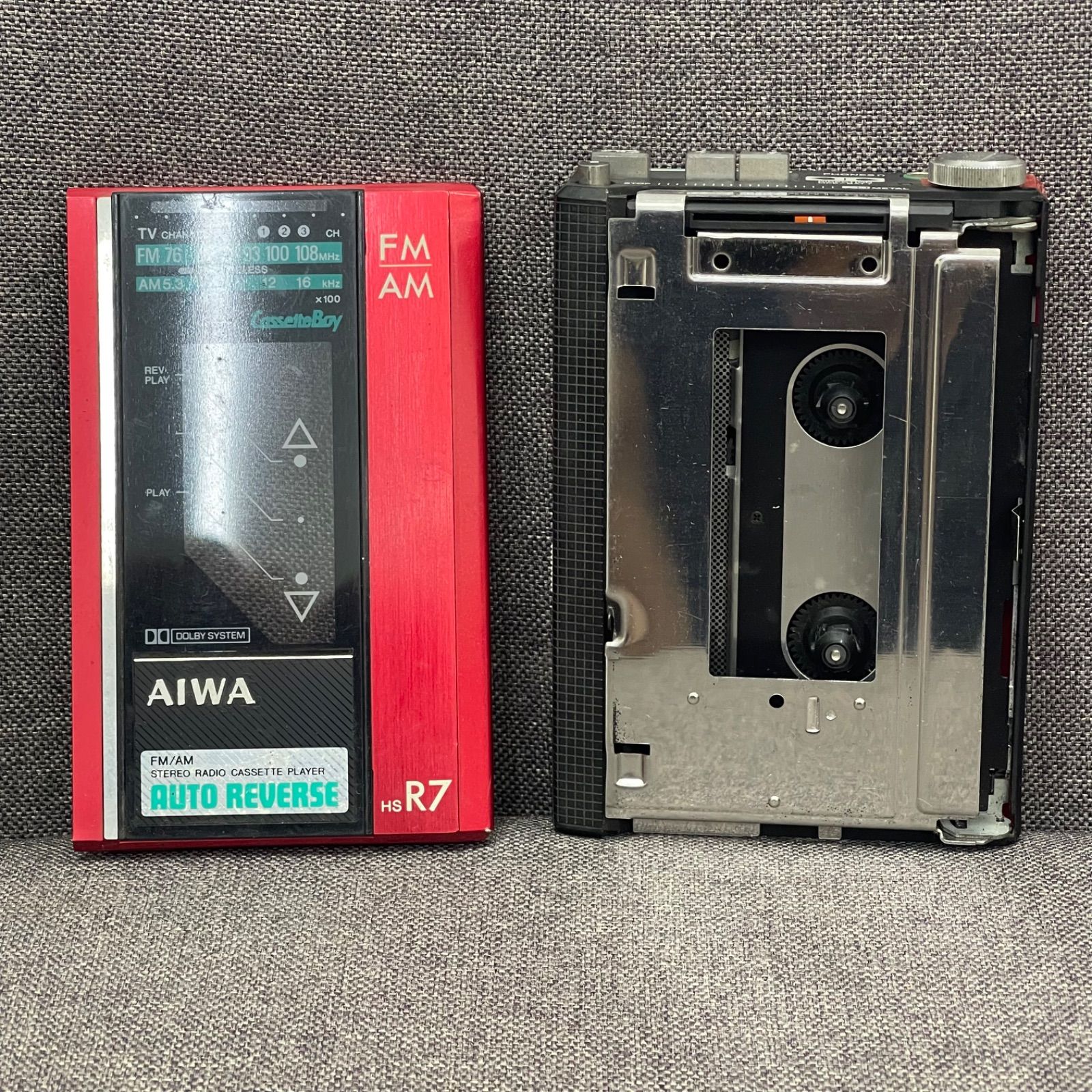 NPA ジャンク AIWA アイワ ポータブルカセットプレーヤー HS-R7