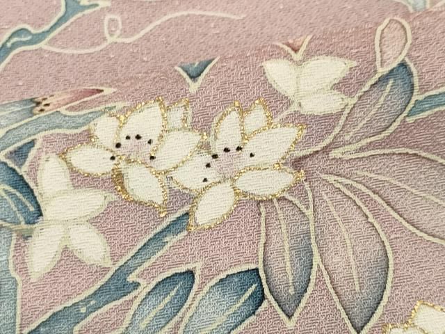 平和屋着物□訪問着 枝花文 暈し染め 金彩 正絹 逸品 未使用  