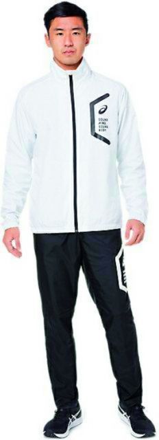 asics アシックス WIND BREAKER JACKET(SLIM) BRILLIANT WHITE 4XL 2031C716 100 | スポーツ メンズ 4XL ホワイト 白 服 衣類 衣料品ウェア ウエア ウインドブレーカー ブレーカージャケット 