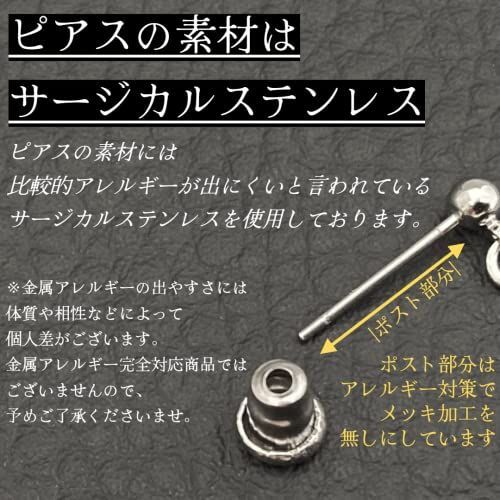 Akusetia ピアス 片耳 サージカルステンレス シンプル メンズ レディー