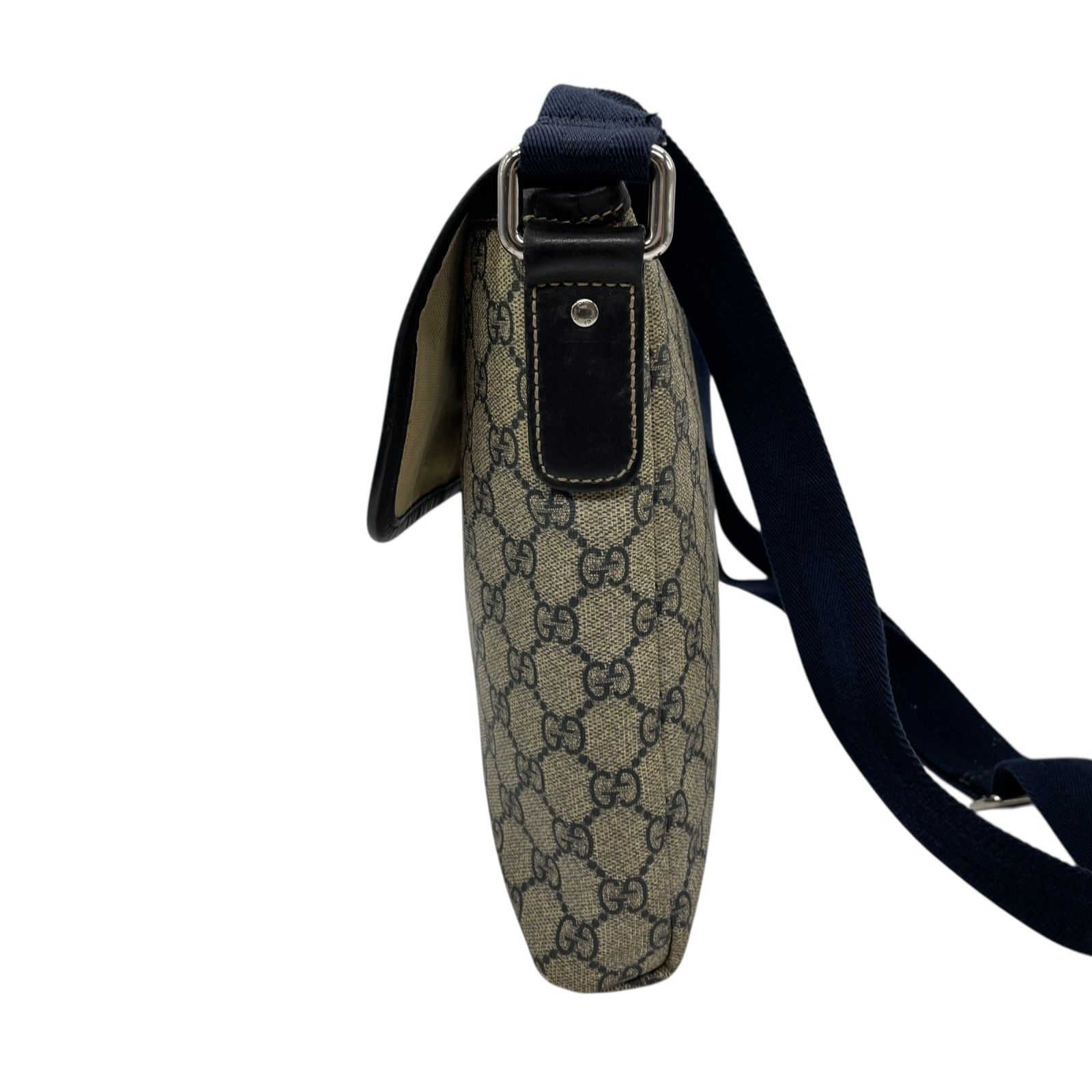 GUCCI グッチ GGスプリーム ショルダーバッグ 223666 紺 ネイビー