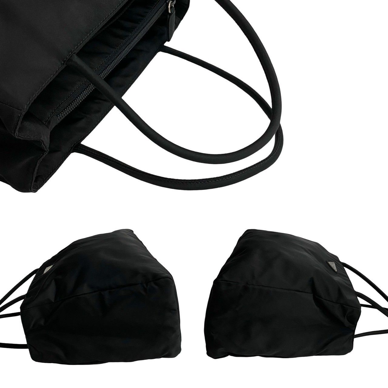 極 美品 希少品 カード付 PRADA プラダ 三角ロゴ プレート 金具