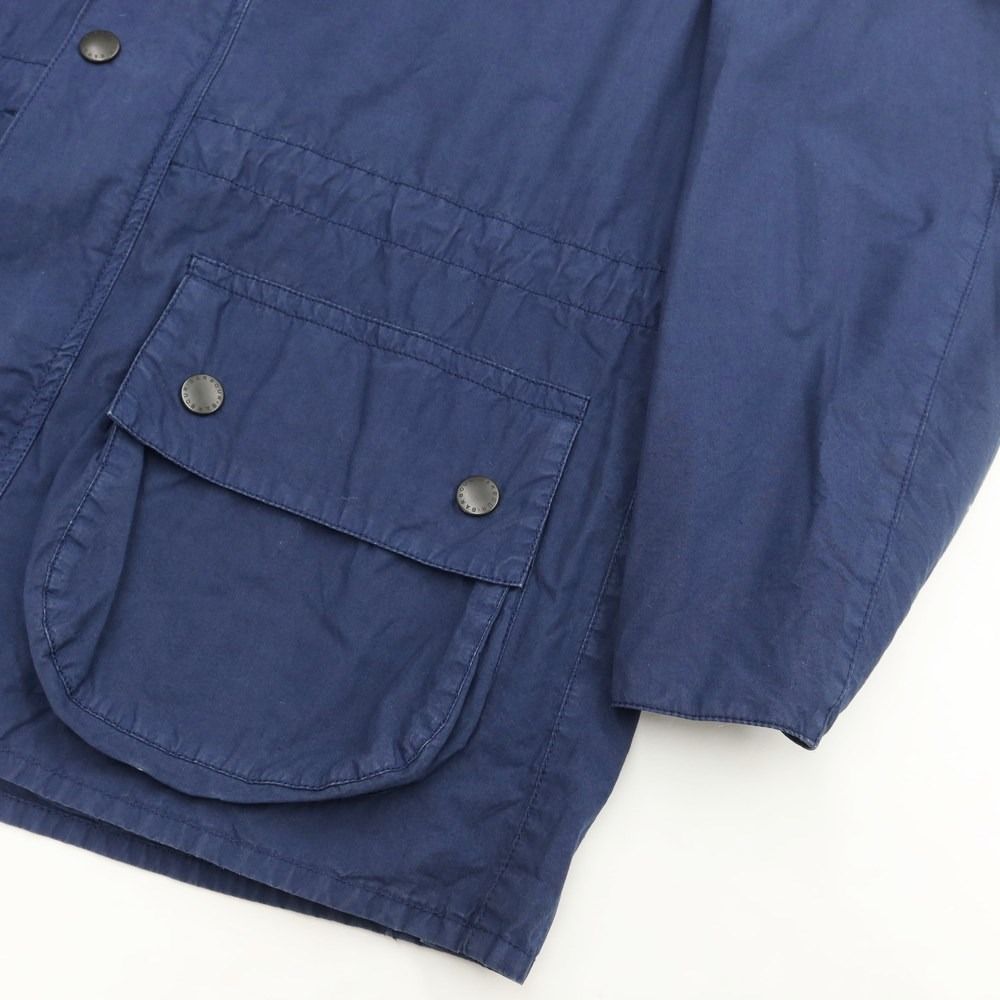 【中古】バーブァー バブアー Barbour コットン フーデッド ハンティングジャケット ブルゾン ライトネイビー【サイズL】【メンズ】