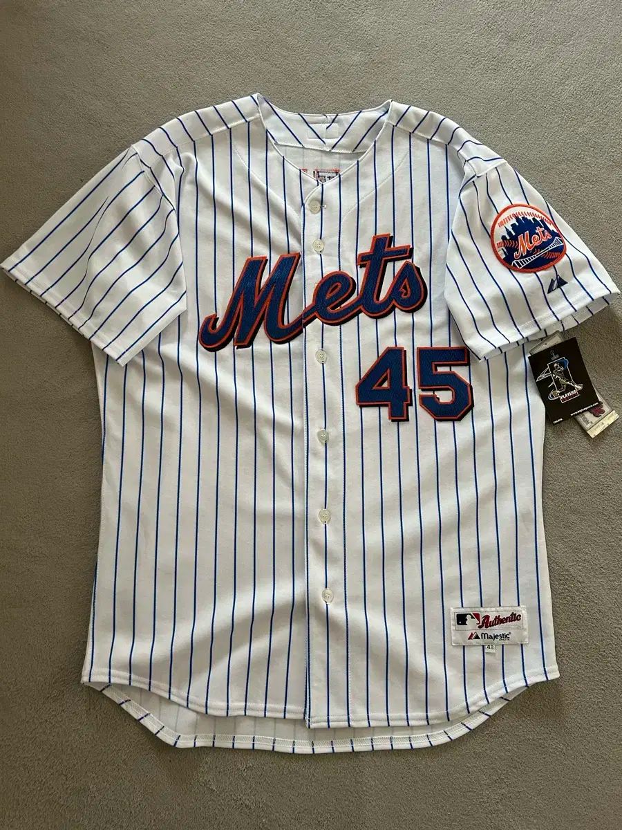マジェスティック MLB NEW YORK METS ペドロ マルティネス ゲーム用 ジャージ XL