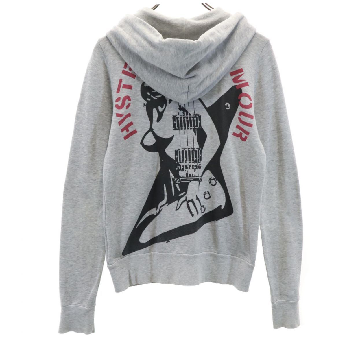ヒステリックグラマー 長袖スウェットジップパーカー グレー系