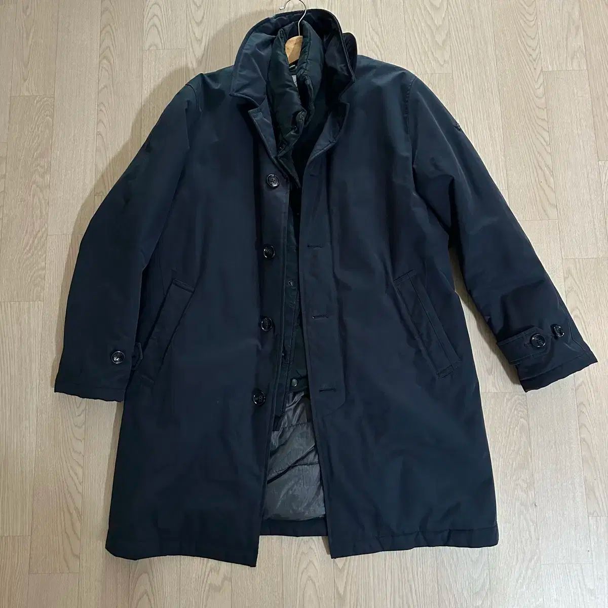 100 Henry Cotton s ヘンリーコットンズ パイロット コート ダウンジャケット グースダウン 内皮細胞 付属