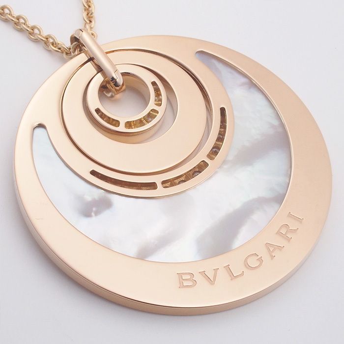 ブルガリ BVLGARI ホワイトシェル ダイヤモンド インタルシオ