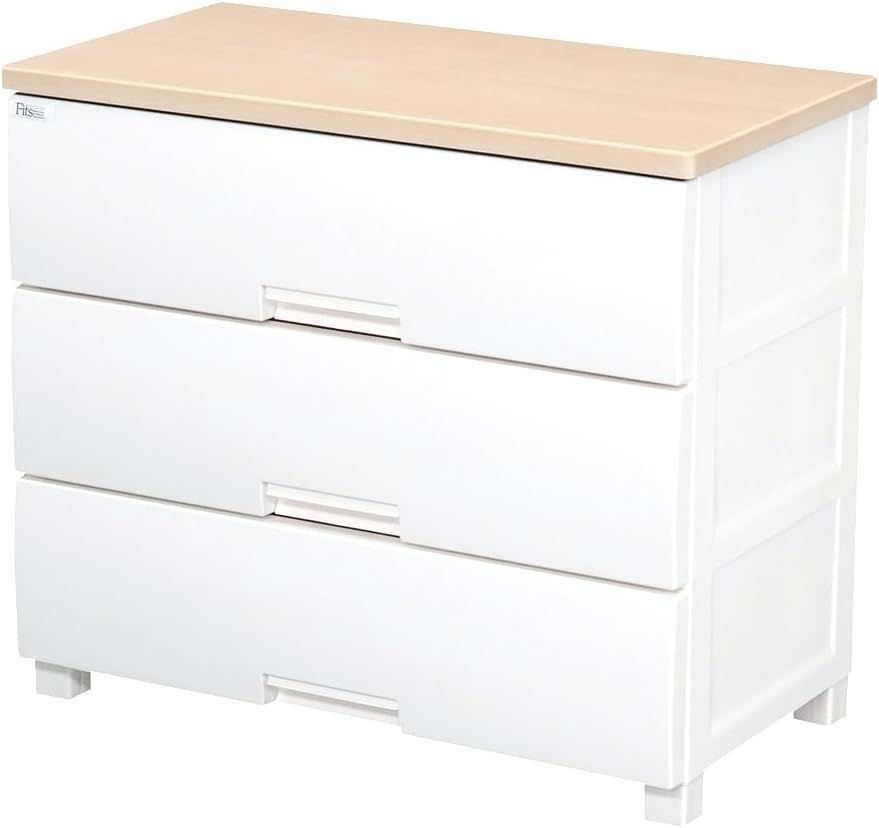 天馬 Tenma 使いやすさを追求したチェスト サイズ 豊富 インテリアに合うリビングチェスト タンス 収納ケース 衣装ケース プラスチック 組立不要 色 メープル サイズ F7503 幅75×奥行41×高さ66cm