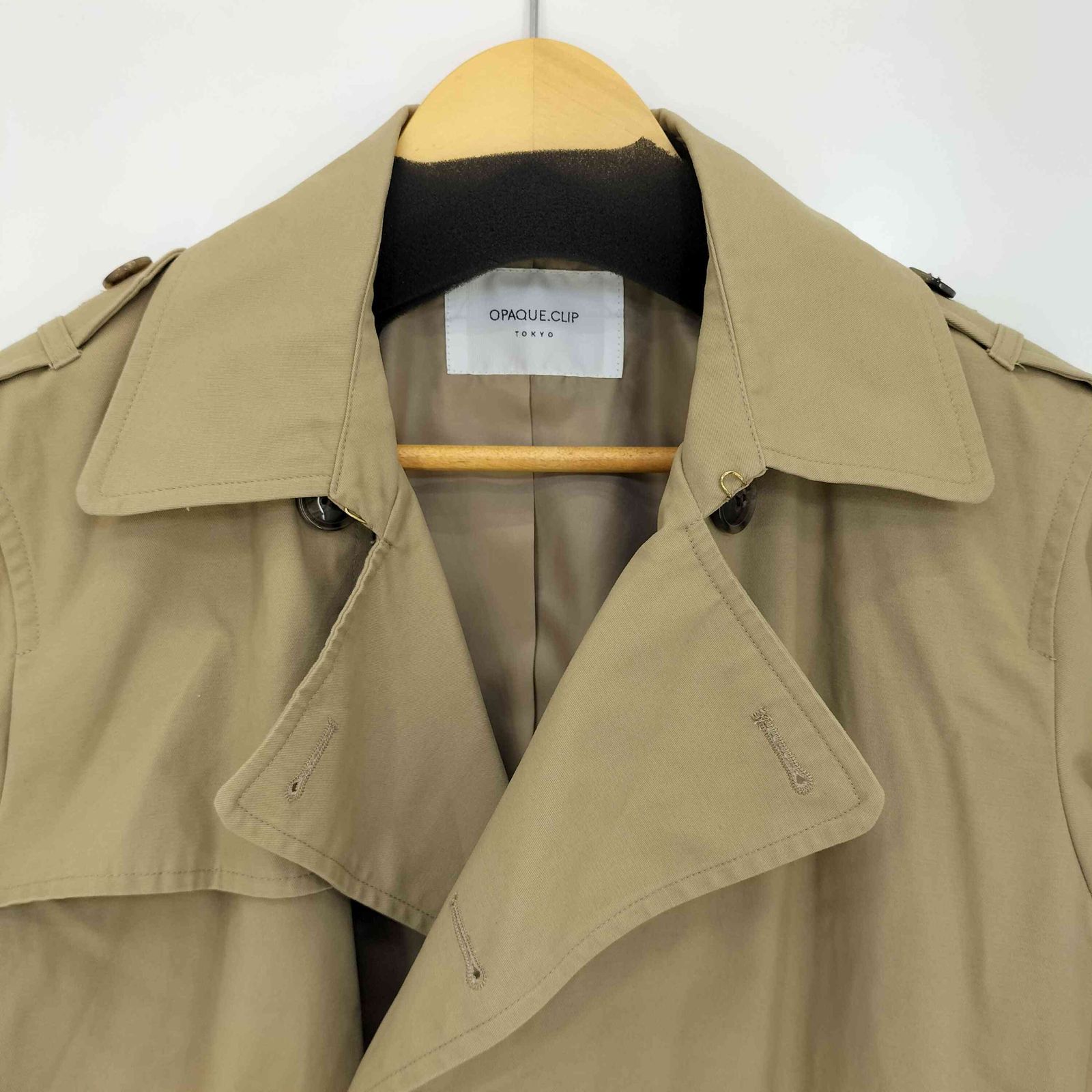 オペークドットクリップ OPAQUE.CLIP コットンギャバ トレンチ