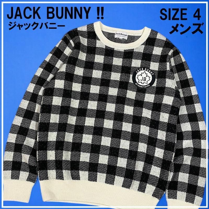 JACK BUNNY ジャックバニー ニット セーター ウール混 チェック 4