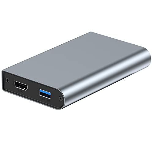 セールGray キャプチャーボード 4Kパススルー 外付け 1080P 60FPS USB