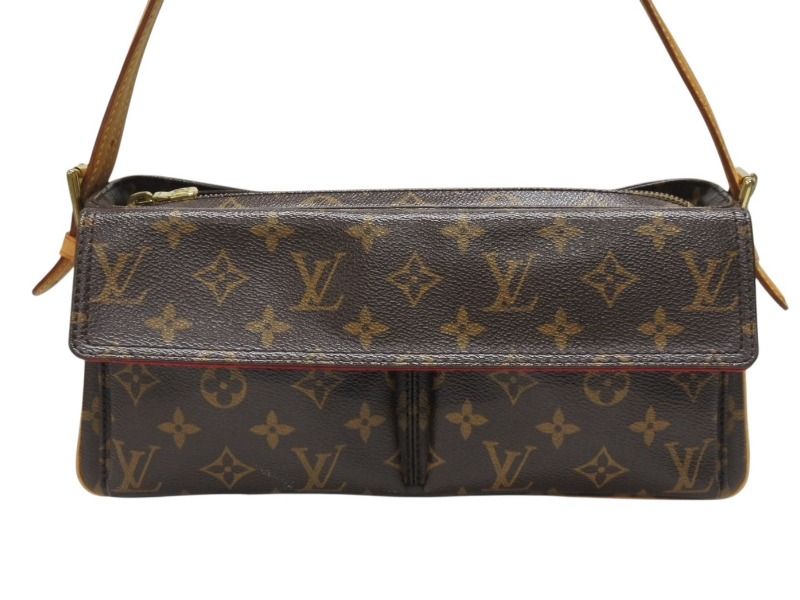 LOUIS VUITTON ルイヴィトン ヴィバ シテMM ワンショルダーバッグ M51164 モノグラム ブラウン レザー PVC 4b007188