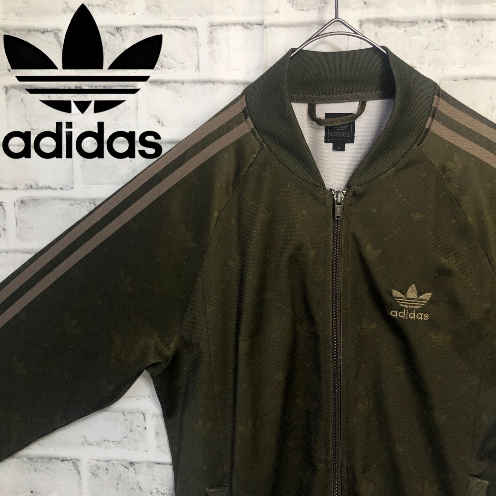90s⭐️adidas トラックジャケット/ジャージ M vintage カーキ vintage 