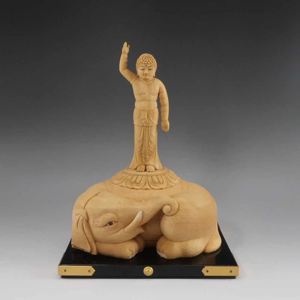 大佛師 松久宗琳 作 誕生仏 奉造仏 四天王寺 成田山 木工 竹工芸 _ 置物 オブジェ