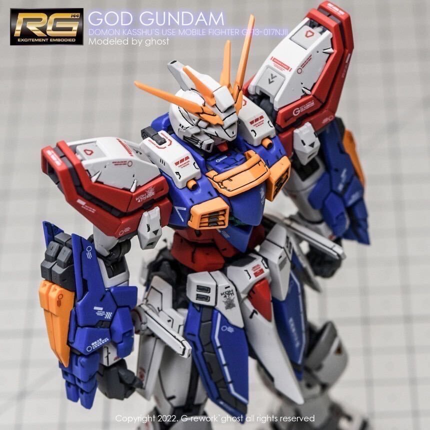 RG 1/144 GF13-017NJⅡ ゴッドガンダム専用水転写式デカール