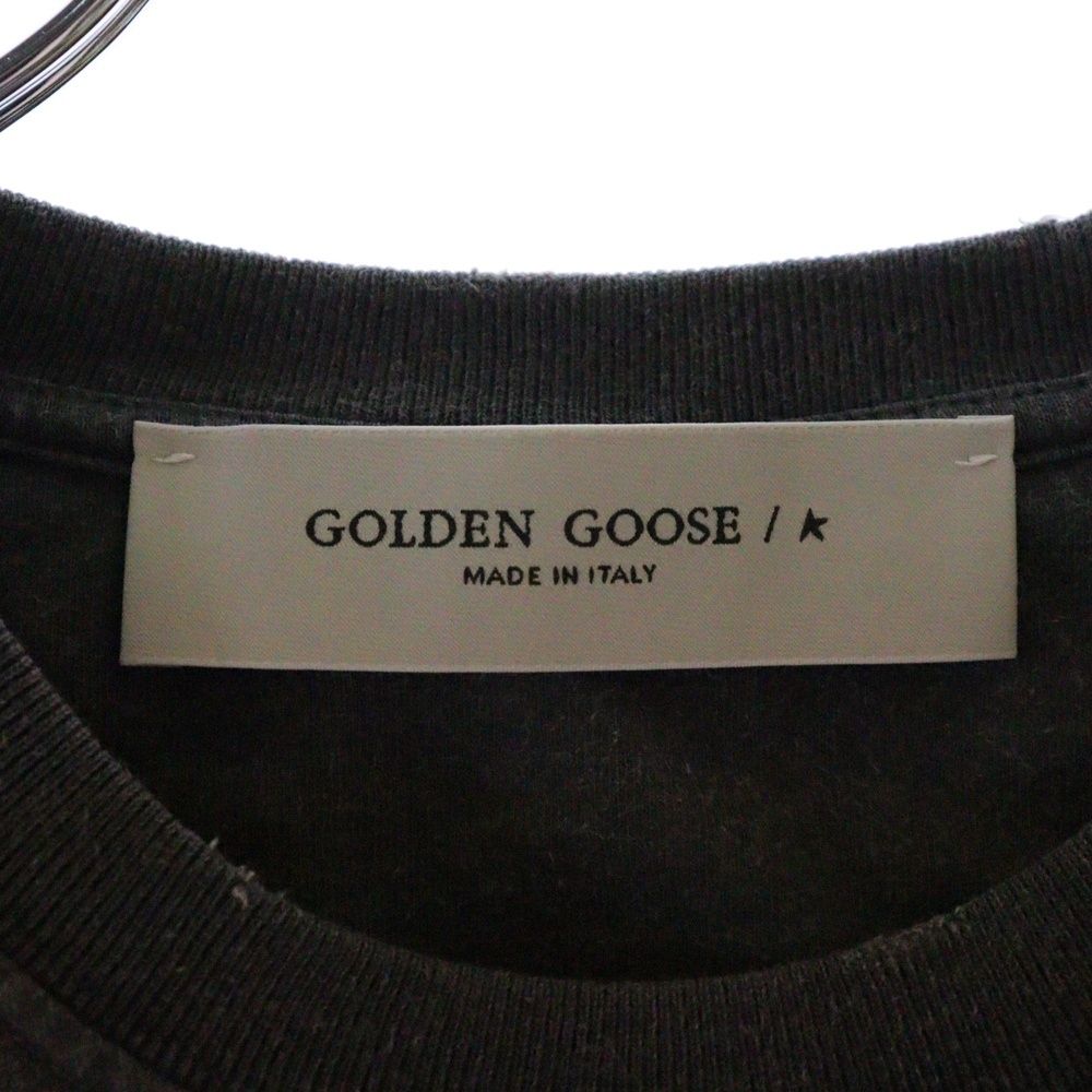 GOLDEN GOOSE - ゴールデングース Tシャツ カットソー 半袖 クルーネック プリント F 黒 GOLDEN GOOSE（ゴールデングース）の「GOLDEN GOOSE T-shirt
