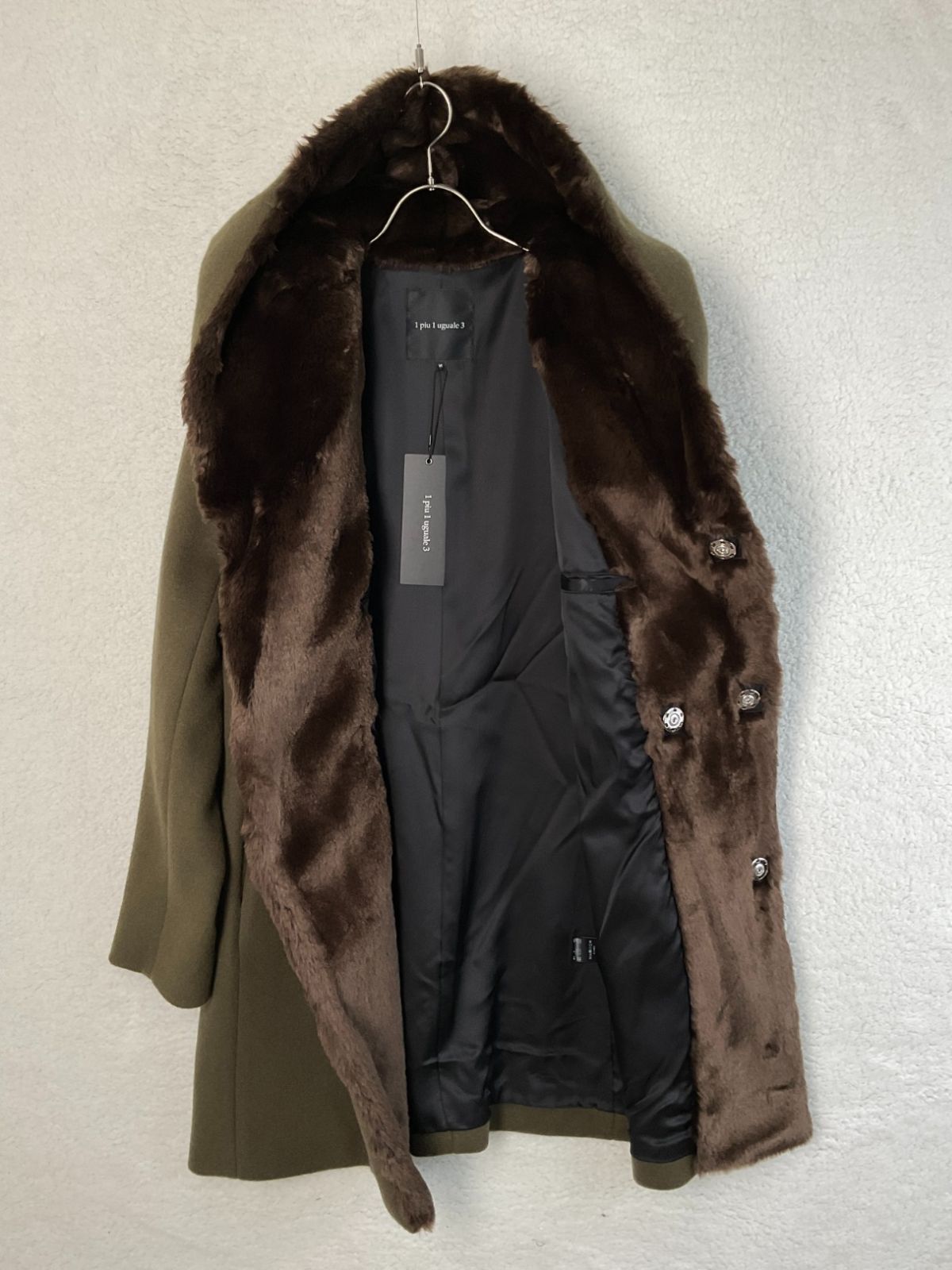 未使用】1piu1uguale3 ウノピゥウ ラップスナップコート 3 未使用