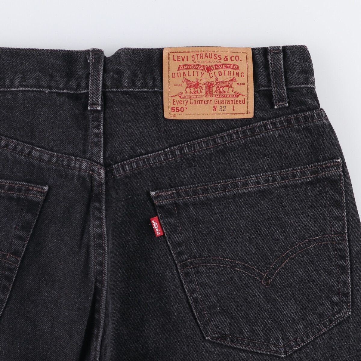 人気ブランドの新作も！ 古着 00年代 リーバイス Levi s 550 RELAXED FIT ブラックデニムショーツ ハーフパンツ メンズw33相当 eaa587964