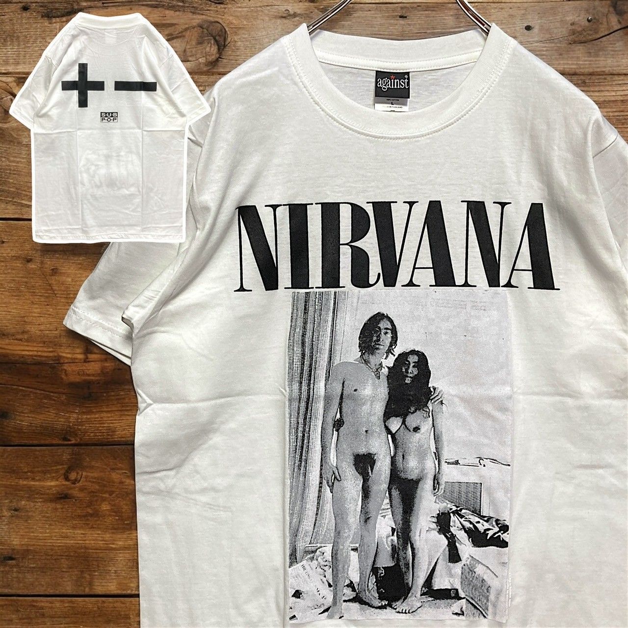 ニルバーナ NIRVANA 白 Tシャツ tee ティーシャツ バンド ロック ツアー ライブ デザイン プリント 派手 奇抜 古着 ビンテージ  vintage パンク メタル アーティスト - メルカリ