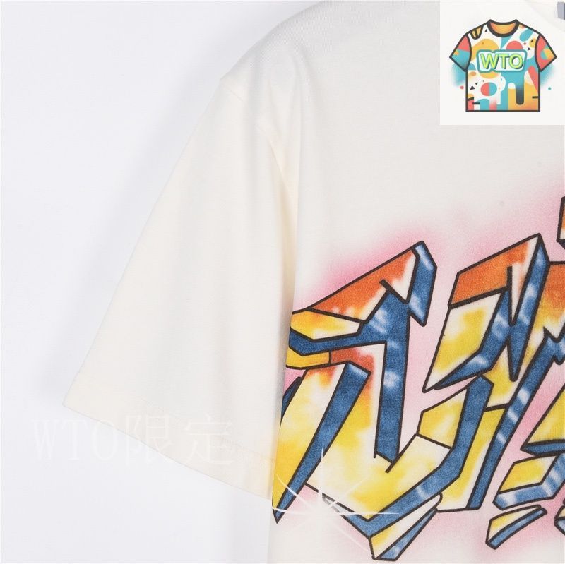 今日特価】Louis Vuitton 25SS アニメアルファベットプリント T シャツ