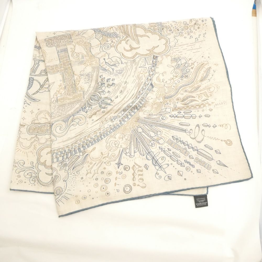 美品 HERMES エルメス カレH 100 「プリーズ・ホールド・ザ