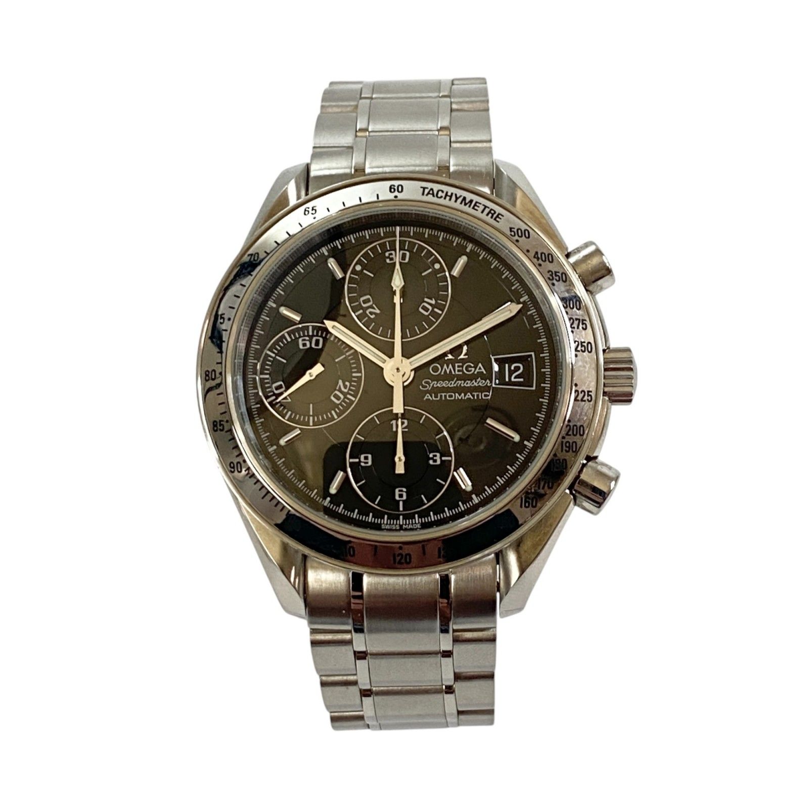 美品 オメガ OMEGA メンズ 3513.5 スピードマスター 黒文字盤 SS 自動 