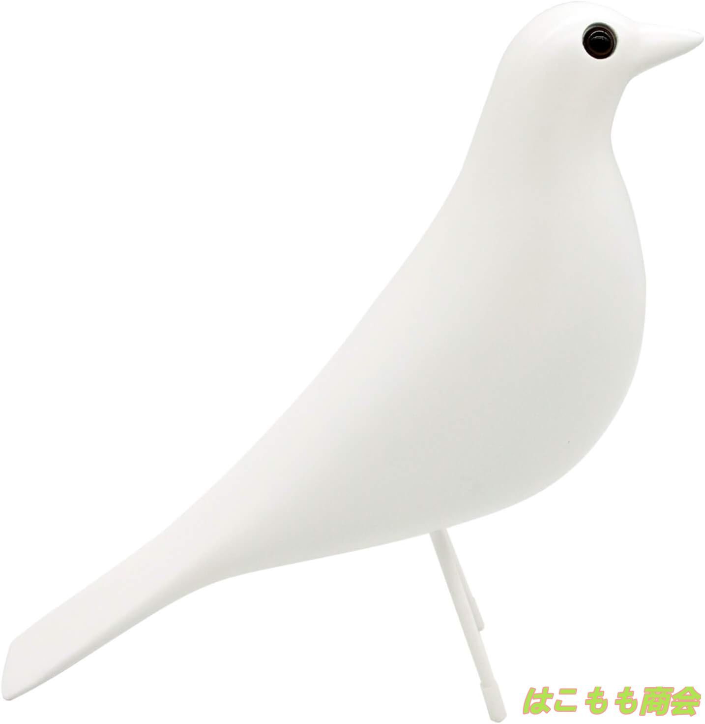ミッドセンチュリーハウス 鳥 ホームデコレーション - 部屋の装飾 ホテル レストラン カフェ オフィス デスク 鳩 オーナメント アート ピジョン ギフト (ホワイト)