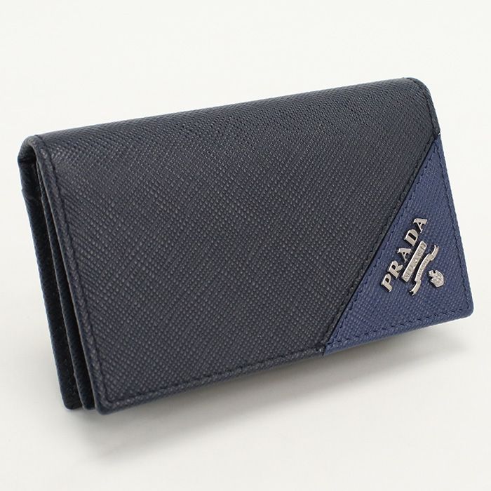 PRADA プラダ サフィアーノレザー カードホルダー PR86566 名刺入れ レザー【中古】 メンズ