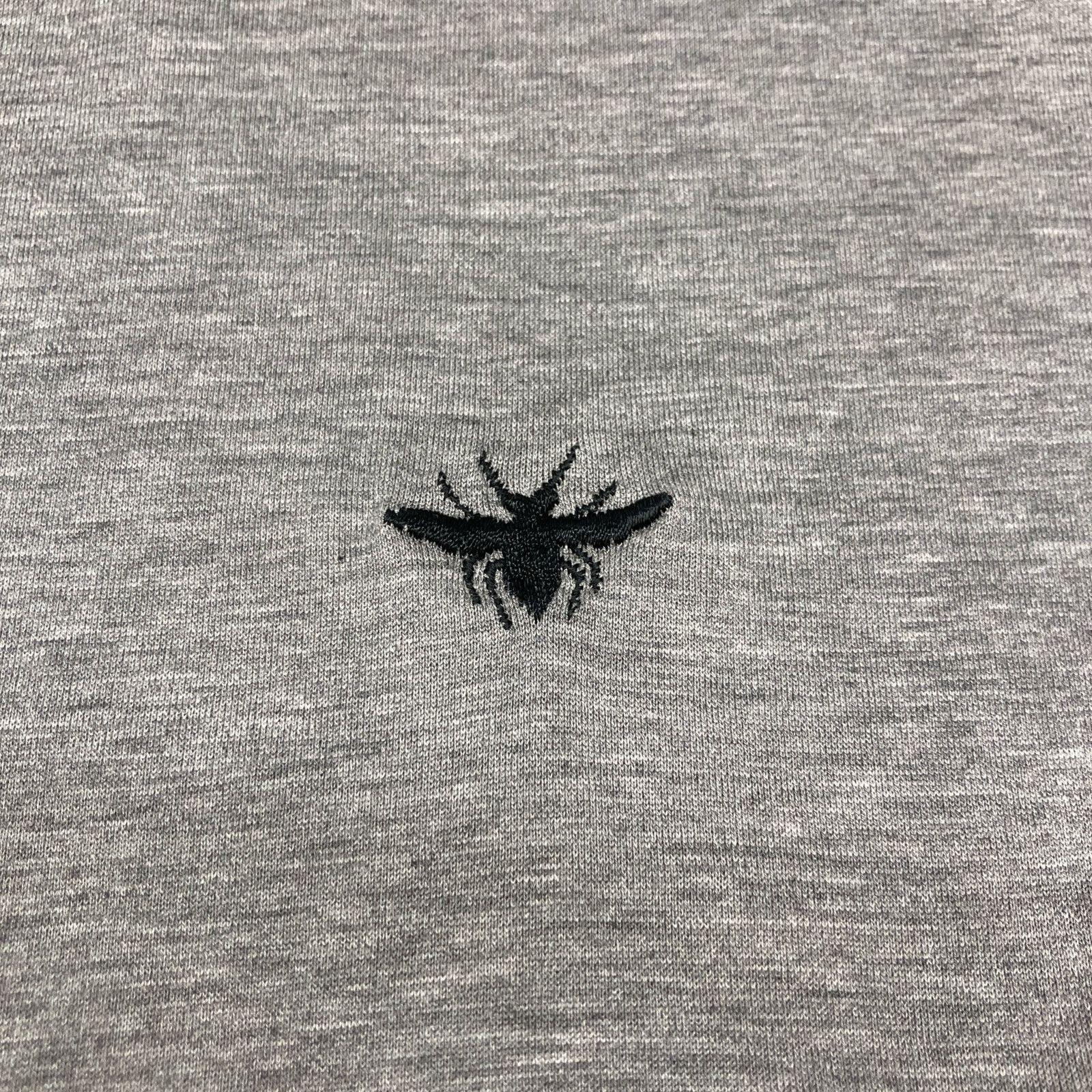 Dior Homme ディオールオム　Bee刺繍　グレー ポロシャツ　46Ｍ DIOR HOMME - 正規 Dior Homme ディオールオム BEE 蜂