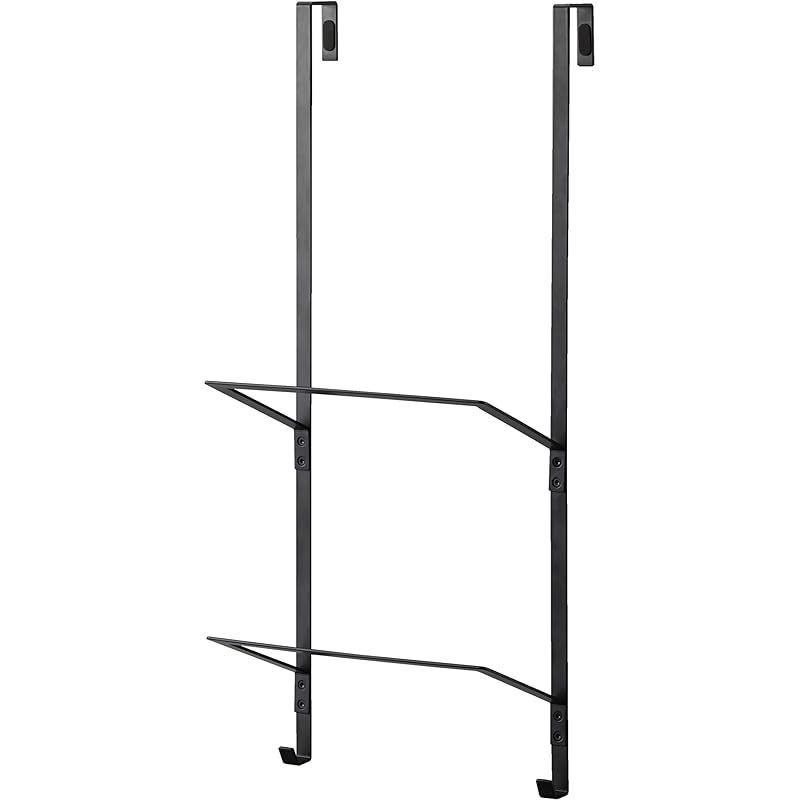山崎実業(Yamazaki) フィットネス グッズ 収納 ハンガー ブラック 約W25×D19×H62cm タワー tower ドアハンガー クローゼット トレーニングマット 収納 1